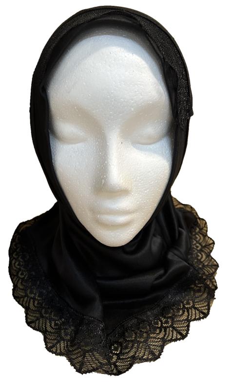 12 pcsBlack Plain Hijab Medium