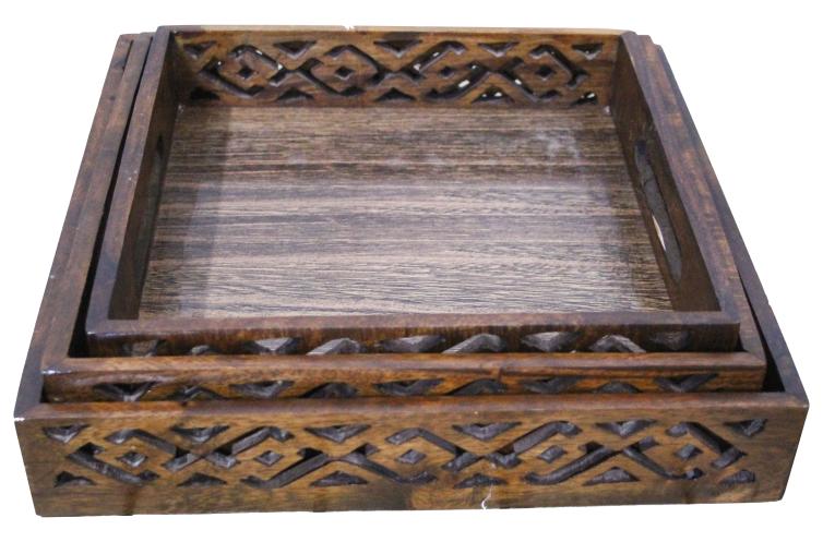 Wooden Tray For Dry Fruits 5 khana