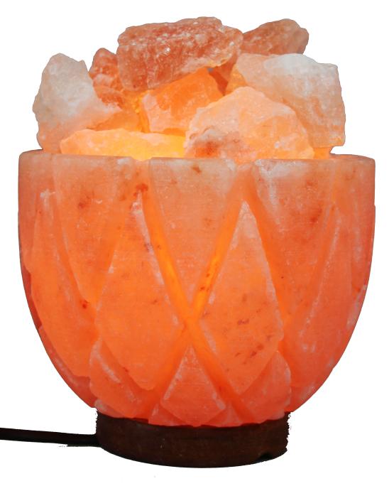 Craft Bowl Lamp with (Salt Chunks) 