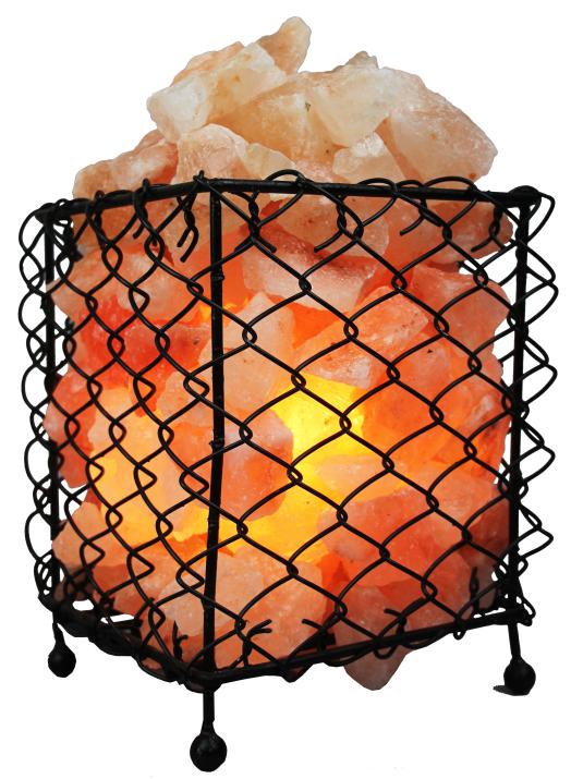 Iron Basket Night Salt Lamp Jaali