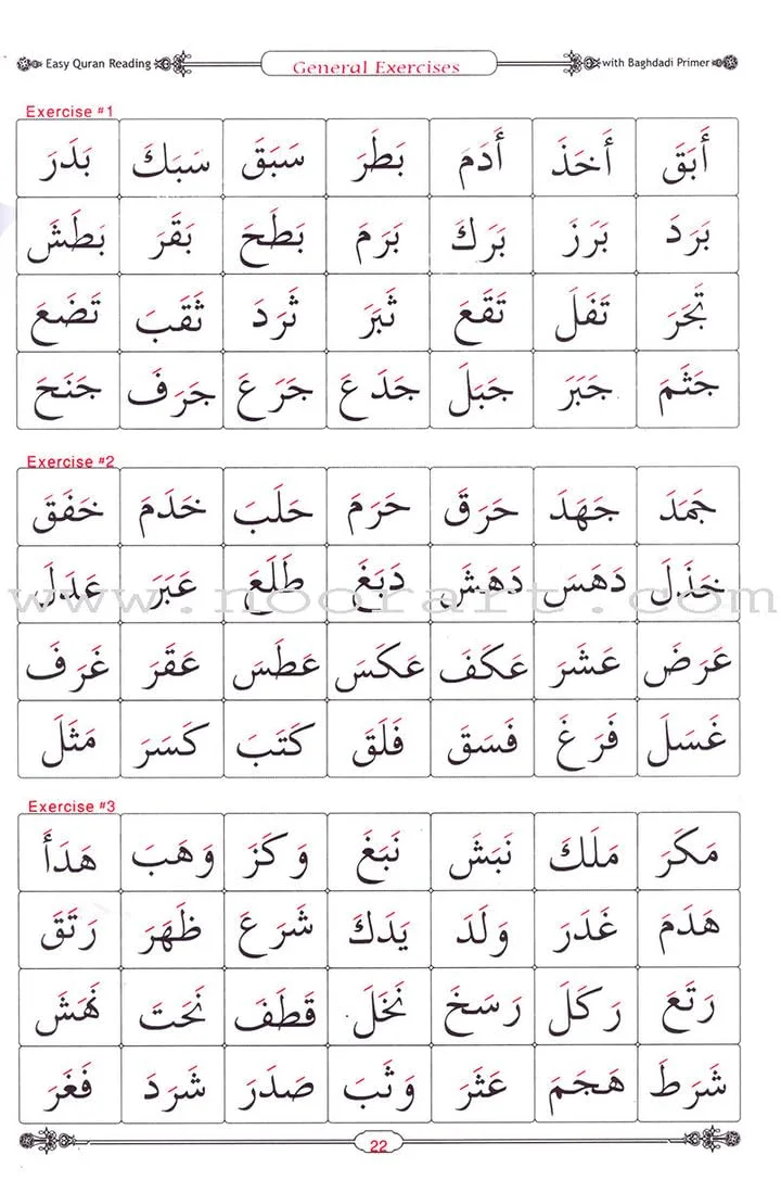 Easy Quran Reading with Bughdadi Primer (English Qaida)