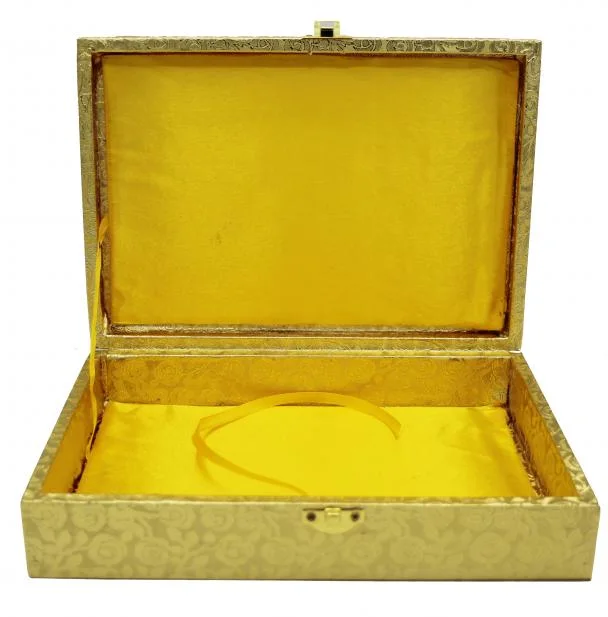 Golden Quran Box built in Rahail Stand GBR76