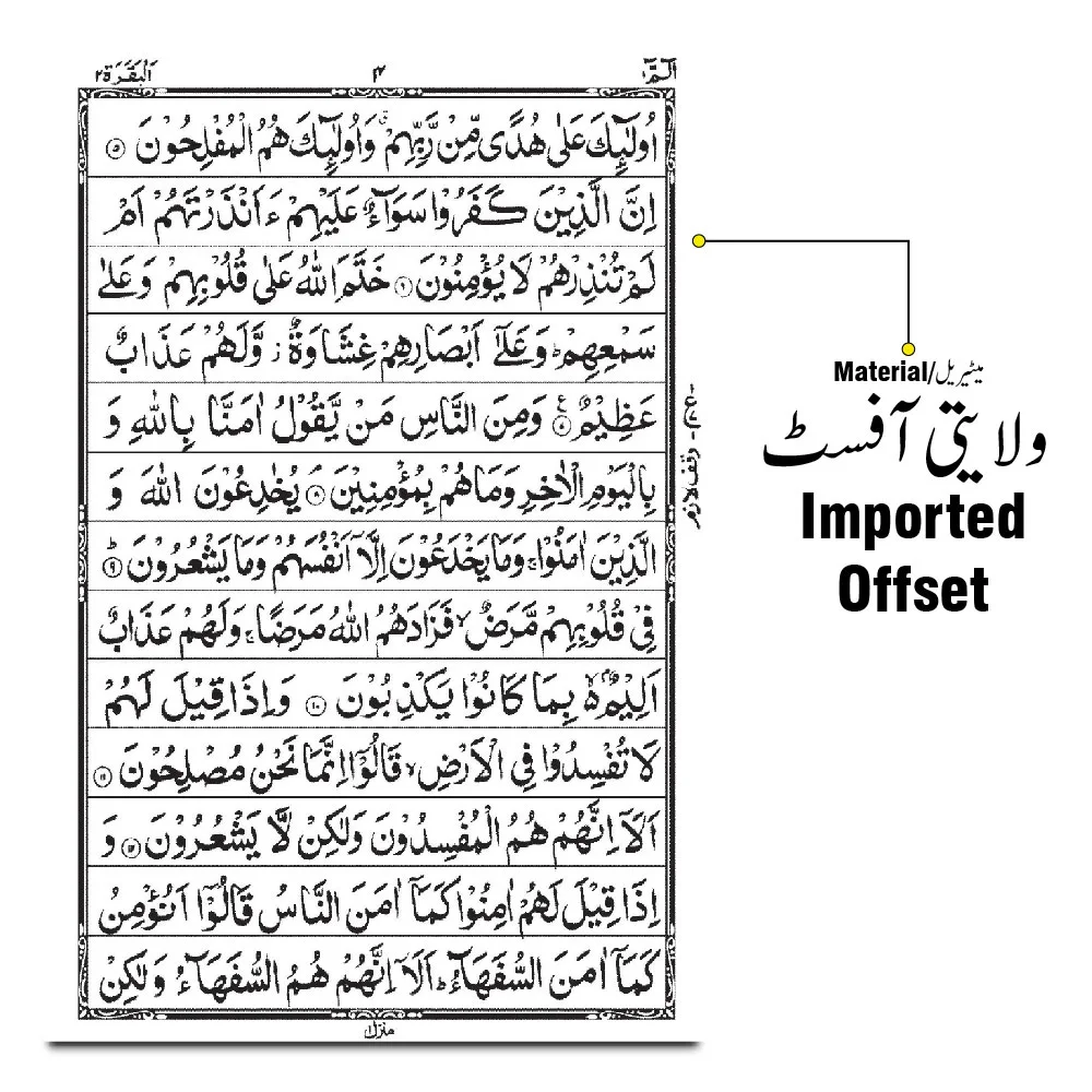 Holy Quran 13 Line Hafizi  Imported