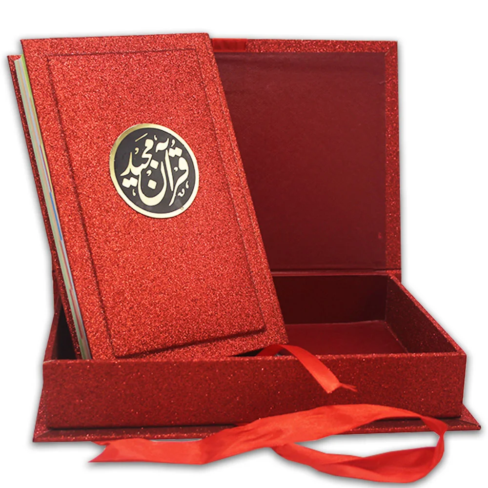 Holy Quran Tajweedi 16 Line With Rose Box RED