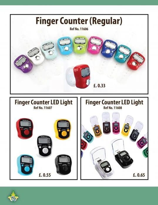Finger Counter Digital LED Light Single Packing plastic Box