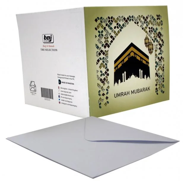 (10pcs)Umrah Mubarak Card 
