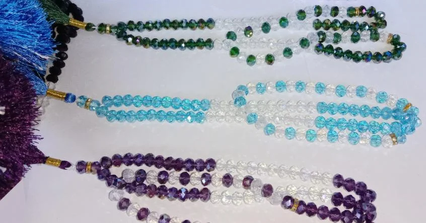 100 (Medium Beads) Tasbih (Crystal)x12