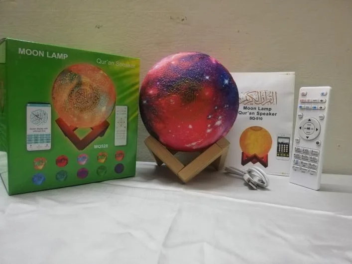 Moon Quran Speaker 3D (galaxy moon lamp)