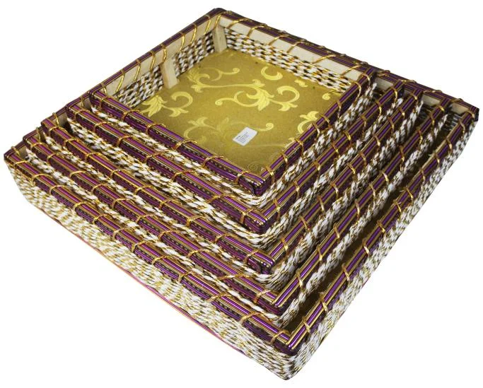 Fancy Basket large Size Rectangular Square Velvet (Set of 5pcs) Pakistan