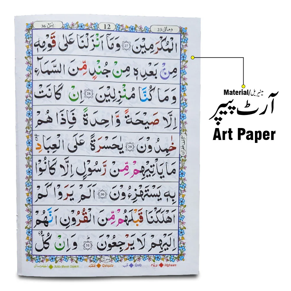 Surah Yaseen with English 9 Line Tajweed