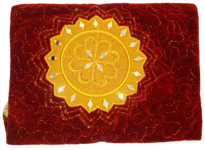 Padded Vwlvet Juzdan With Sunstyle Embroidery A4 Size