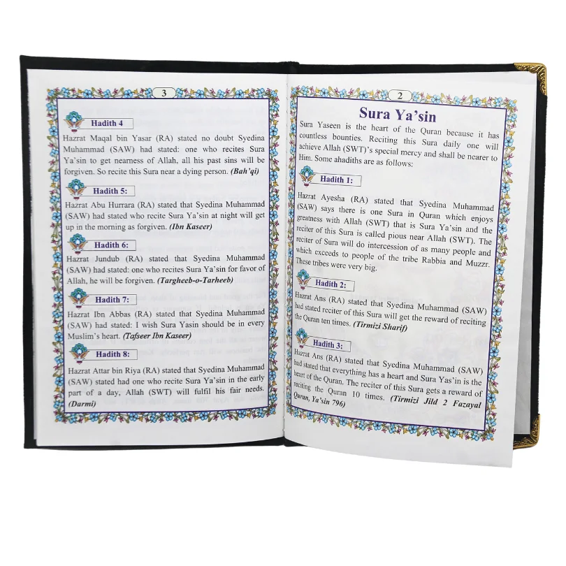 Surah Yaseen (Velvet Binding) with English Translation 9 Line Tajweed