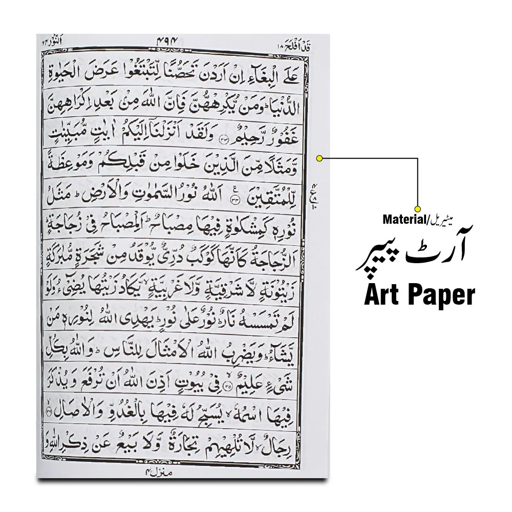 Holy Quran 13 Line Light Blue Velvet Binding WIth Box