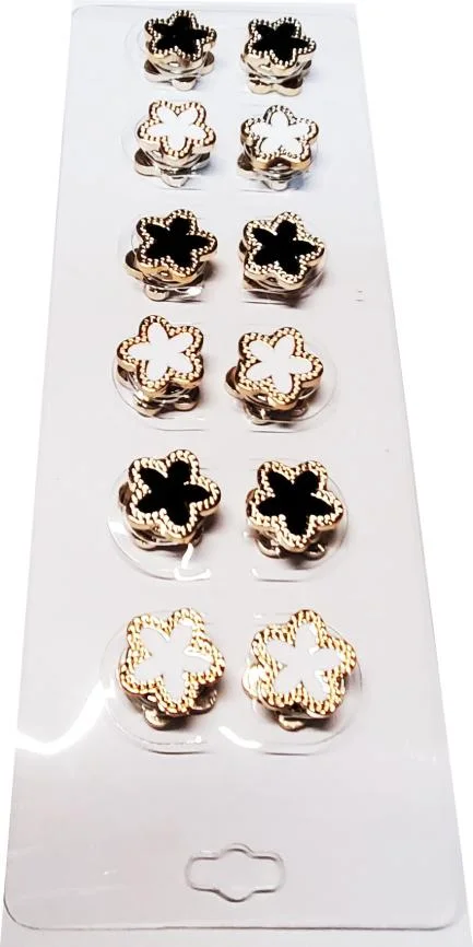12 PAIRS Magnetic Hijab Pins (Plain design stone)
