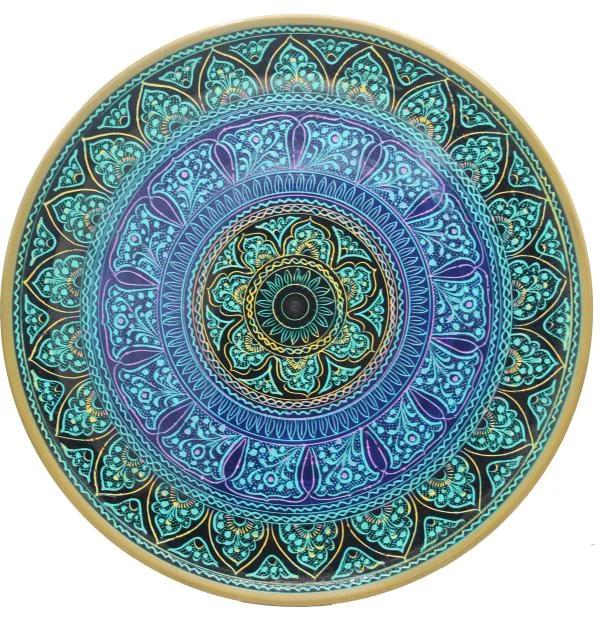 Wooden Plate Naqashi 12 inches