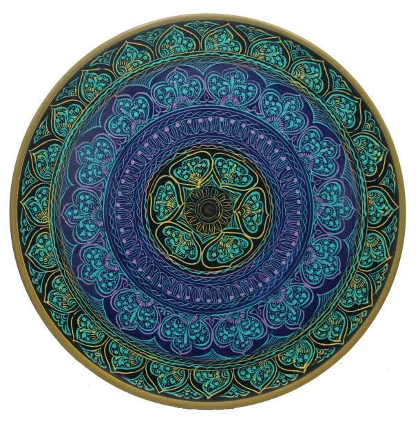 Wooden Plate Naqashi 12 inches