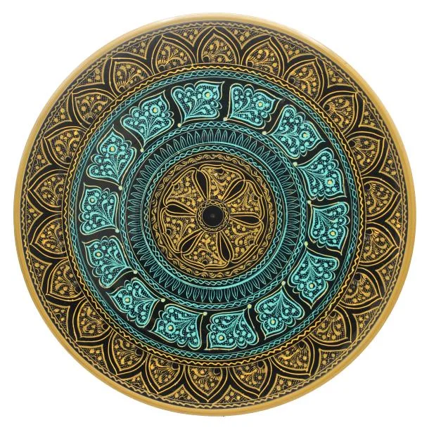 Wooden Plate Naqashi 12 inches