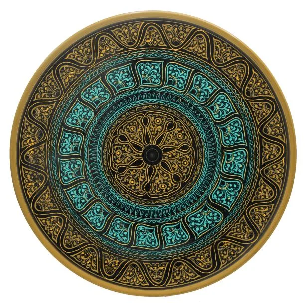 Wooden Plate Naqashi 12 inches