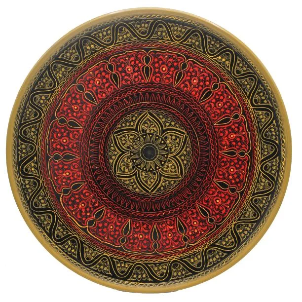 Wooden Plate Naqashi 12 inches