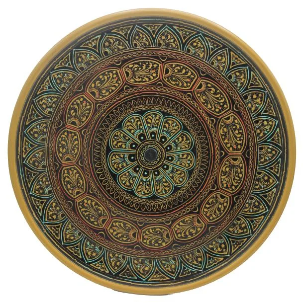Wooden Plate Naqashi 12 inches