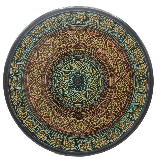Wooden Plate Naqashi 12 inches