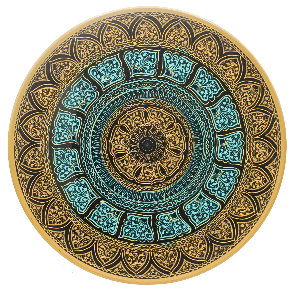 Wooden Plate Naqashi 12 inches