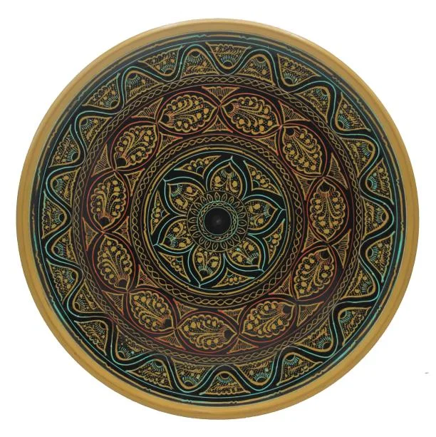 Wooden Plate Naqashi 10 inches
