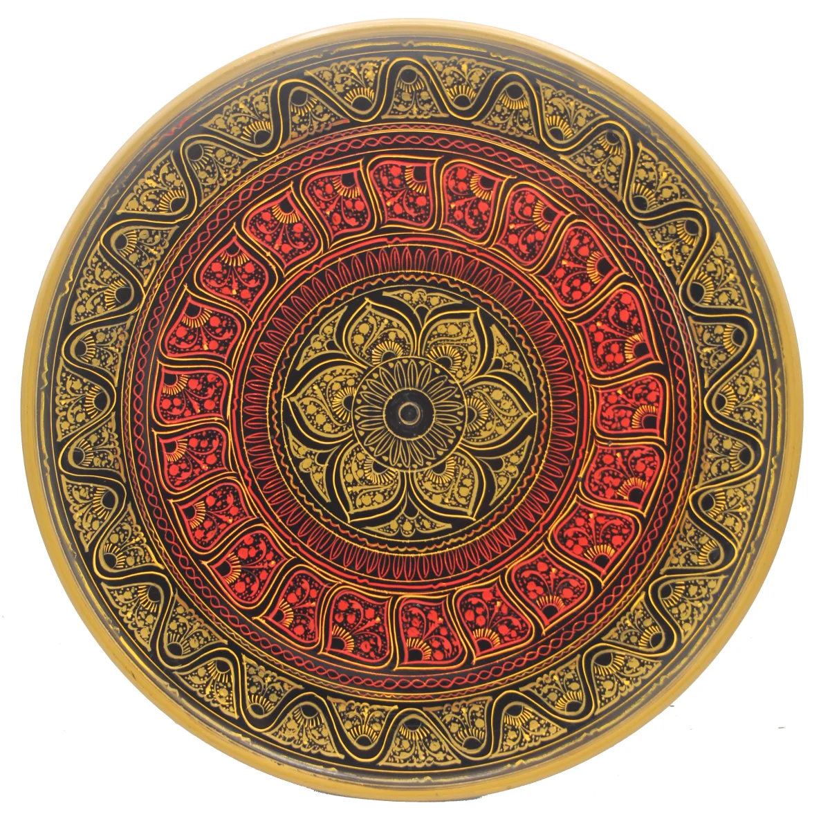 Wooden Plate Naqashi 10 inches