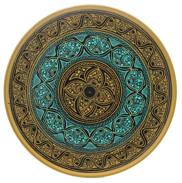 Wooden Plate Naqashi 10 inches