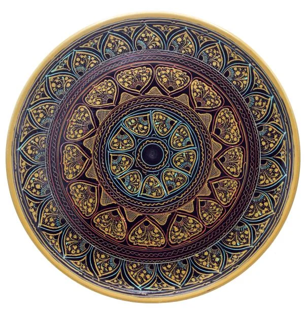 Wooden Plate Naqashi 10 inches