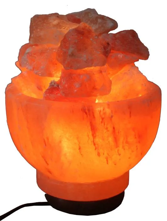 Plain Bowl Slat Lamp (Salt Chunks)