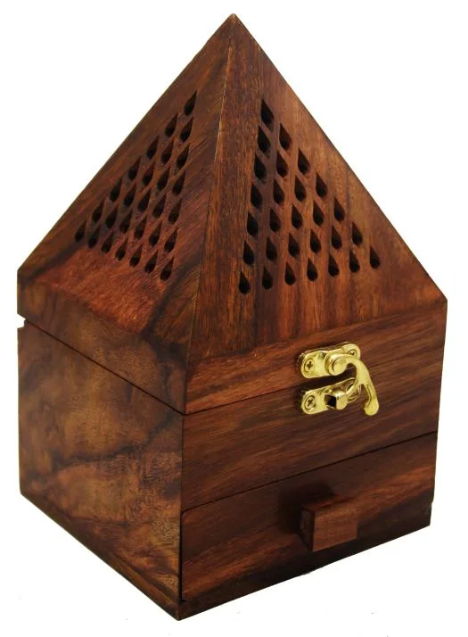 Wooden Bakhoor Bukhoor Burner Cottage Style 4x4x6