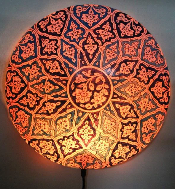 Camel Skin Wall Lamp (Plate) 15x15 inch