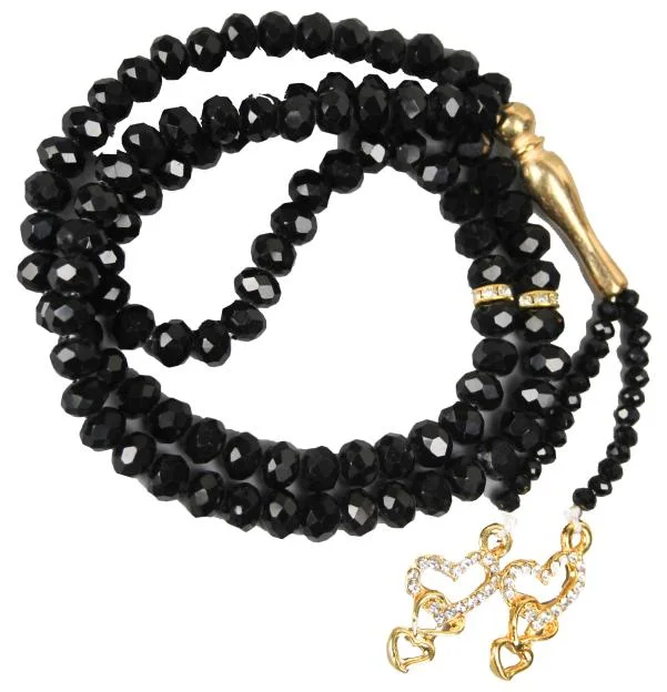 fancy Tussle with extra beads crystal tasbih 100 Dana #8