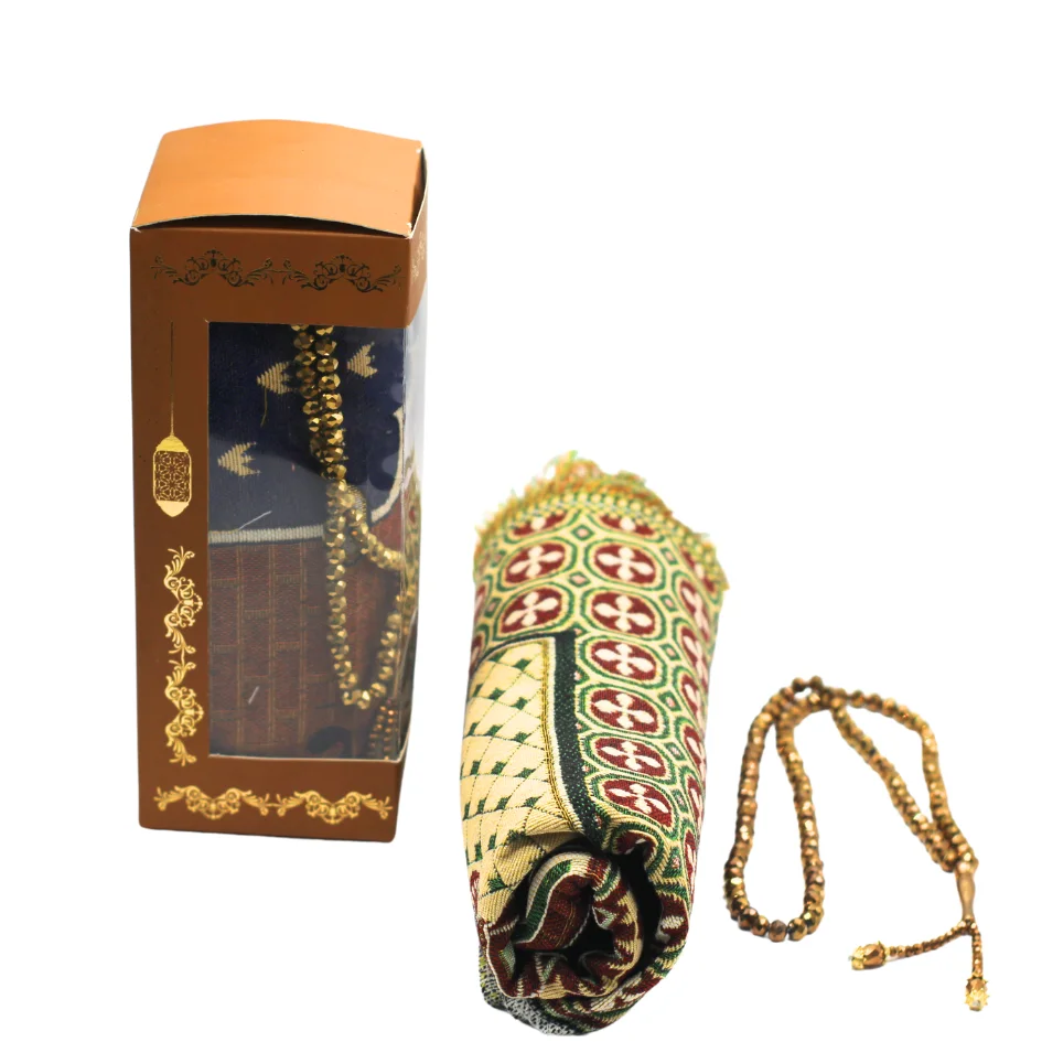 Gift pack for Muslim Prayer Rug and Tasbih