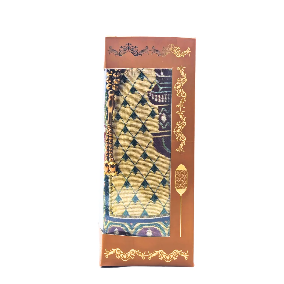 Gift pack for Muslim Prayer Rug and Tasbih
