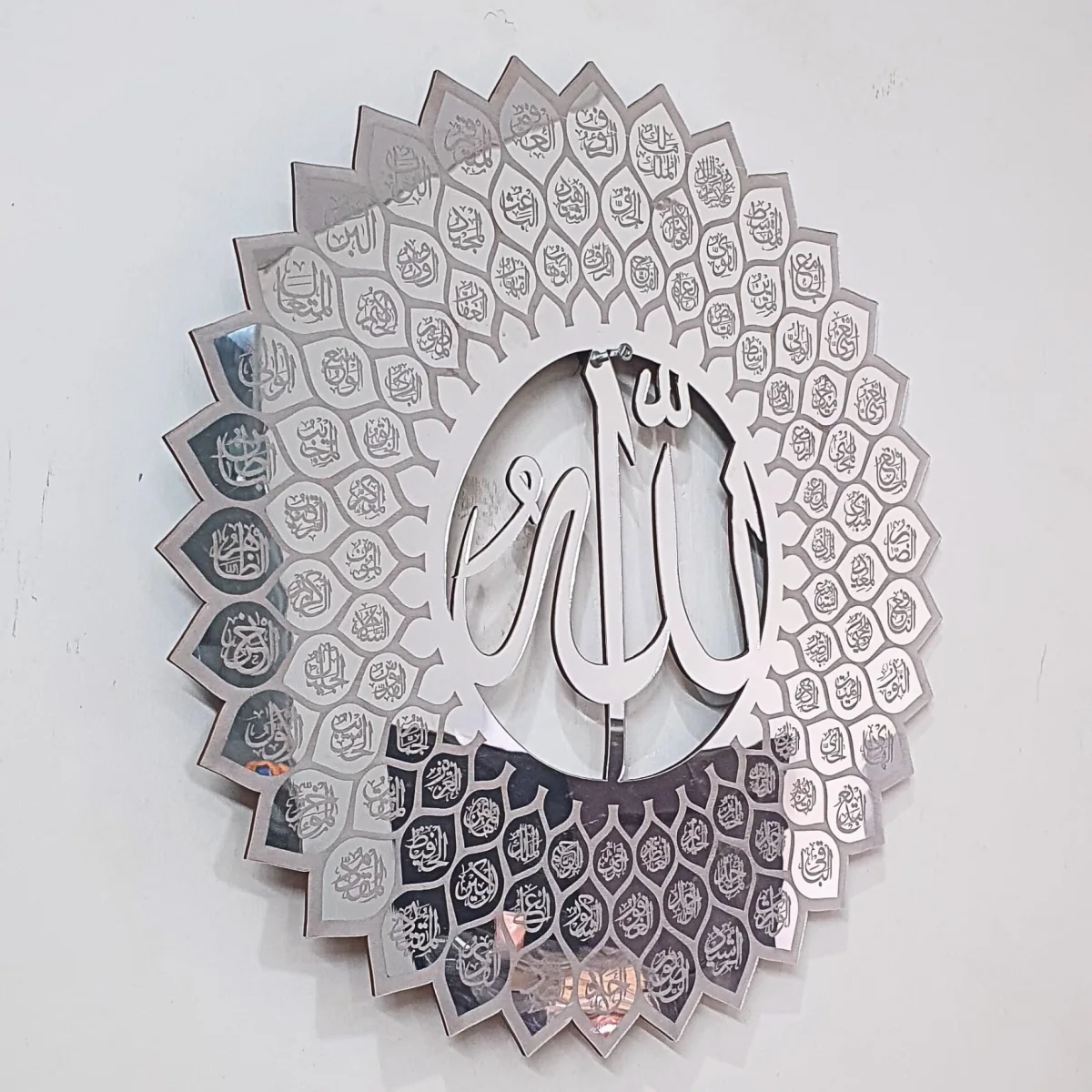 Acrylic Wall Art 99 Names of Allah 15x15 inches