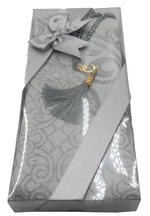 Turkish Prayer mat Beads tasbih Gift Pack 7x11 Inch