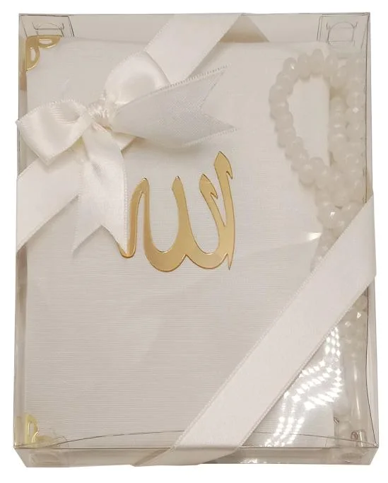 Turkish Prayer mat Beads tasbih Gift Pack 7x11 Inch
