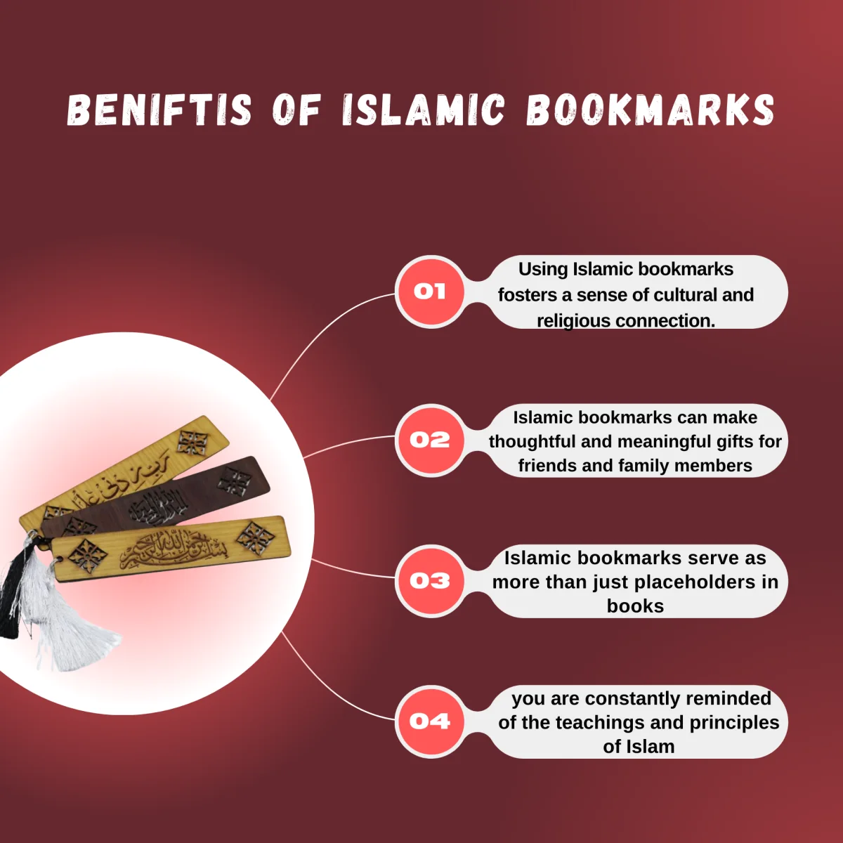 Wooden Book Marks (pack of 6pcs)