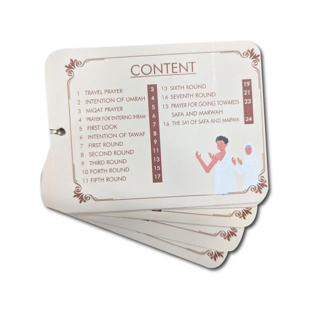 UMRAH DUAS CARD WITH STRING